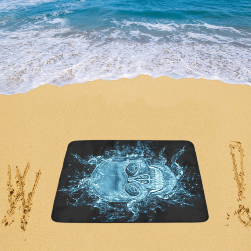 glowing skull Beach Mat 78"x 60"