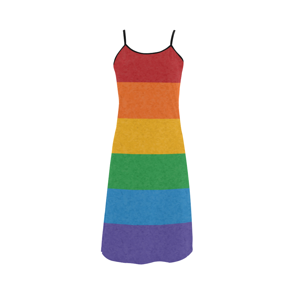 Rainbow Pride Flag Alcestis Slip Dress (Model D05) | ID: D776092