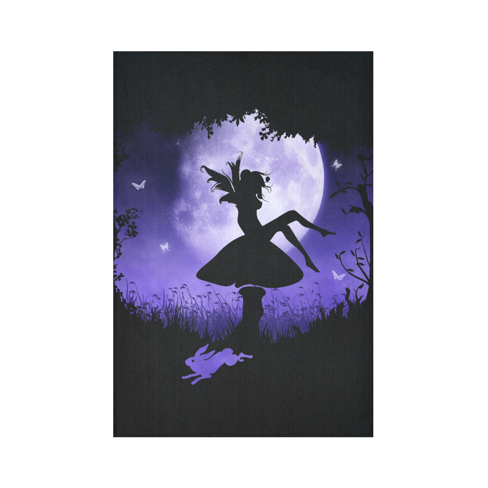 fairy in the moonlight Cotton Linen Wall Tapestry 60"x 90"