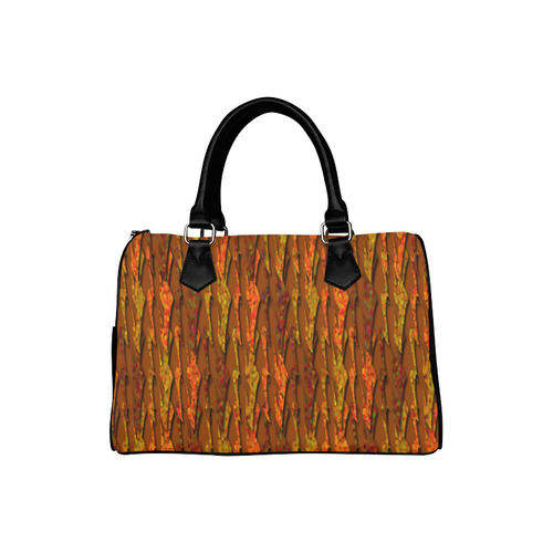 Abstract Strands of Fall Colors - Brown, Orange Boston Handbag (Model 1621)