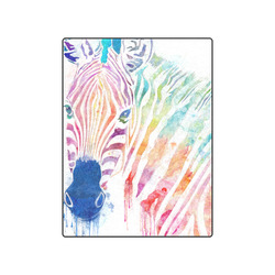 rainbow zebra Blanket 50"x60"
