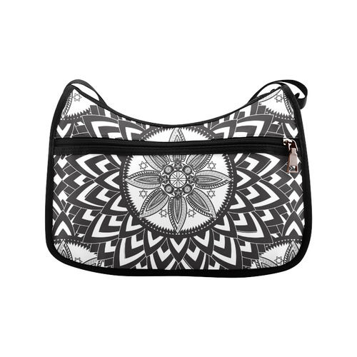 Black and white mandala Crossbody Bags (Model 1616)