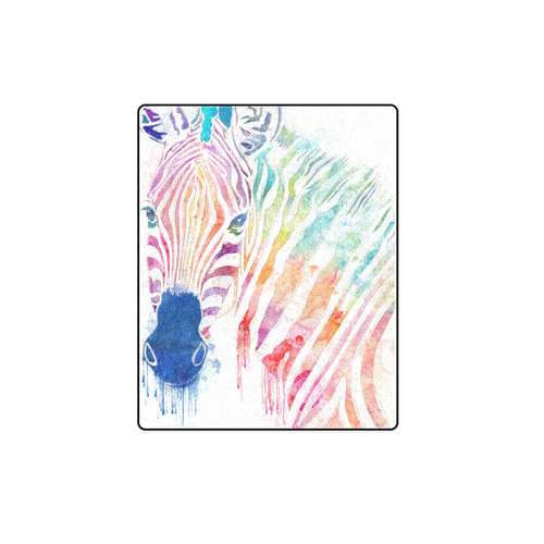 rainbow zebra Blanket 40"x50"