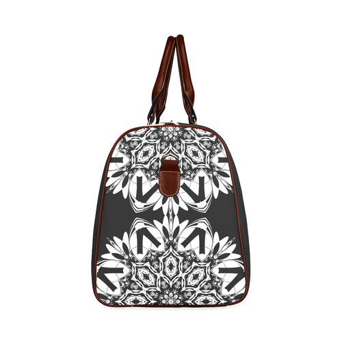 Half black and white Mandala Waterproof Travel Bag/Small (Model 1639)
