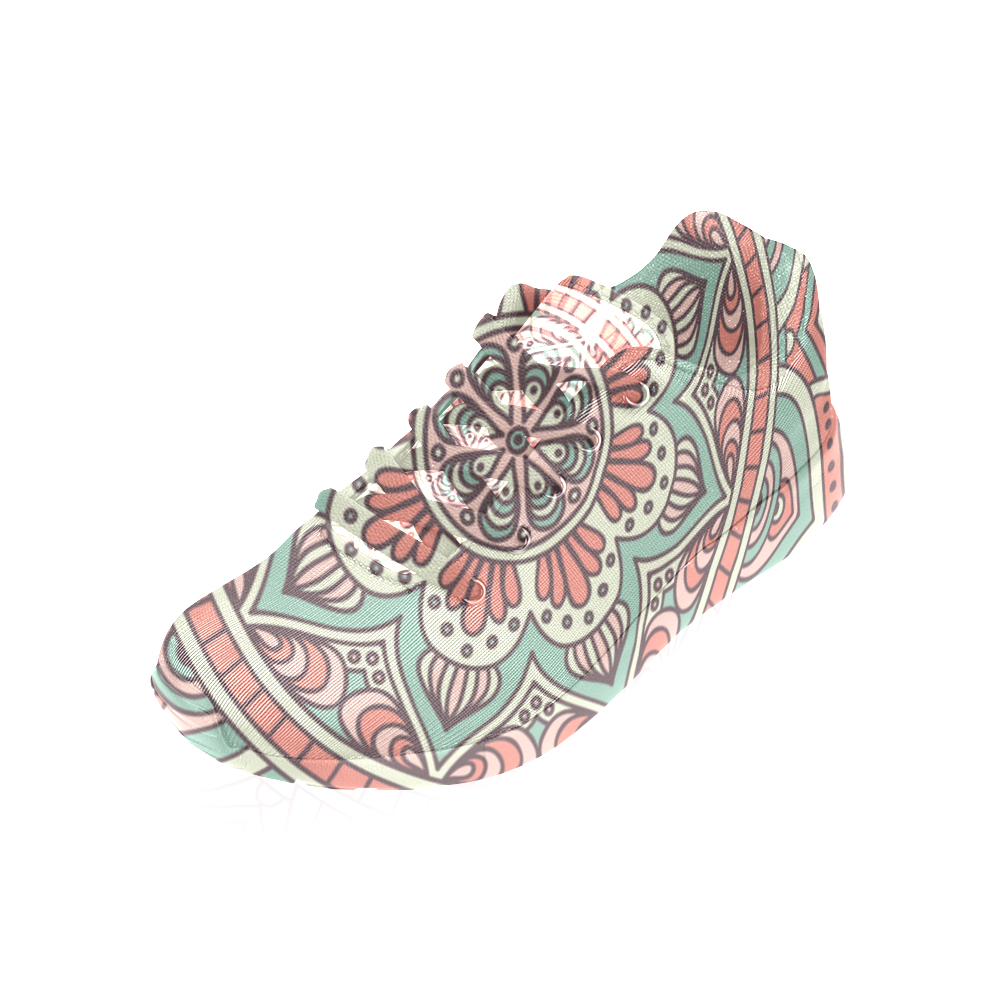 Red Bohemian Mandala Design Women’s Running Shoes (Model 020)