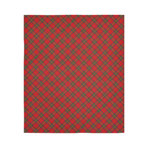 Red Tartan Plaid Pattern Cotton Linen Wall Tapestry 51"x 60"