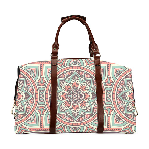 Red Bohemian Mandala Design Classic Travel Bag (Model 1643)