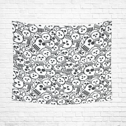 toon skulls Cotton Linen Wall Tapestry 60"x 51"