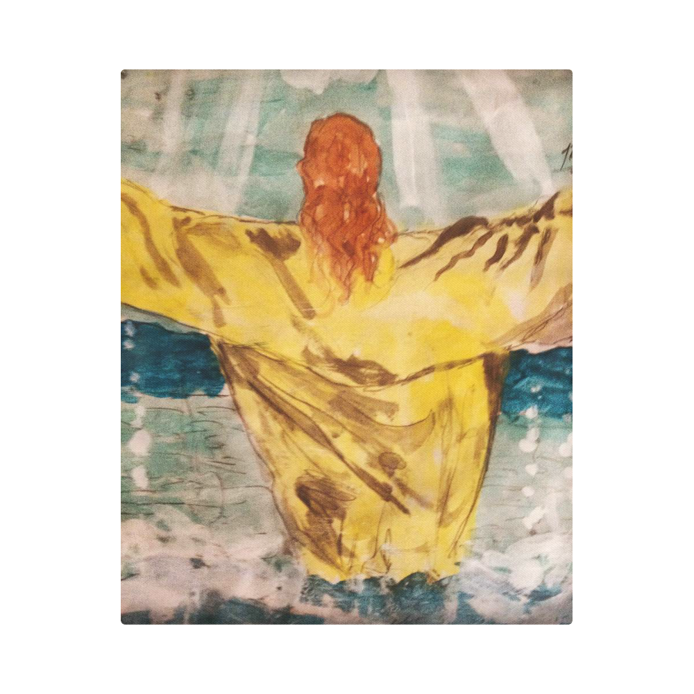 Jesus Baptisim Duvet Cover 86"x70" ( All-over-print)