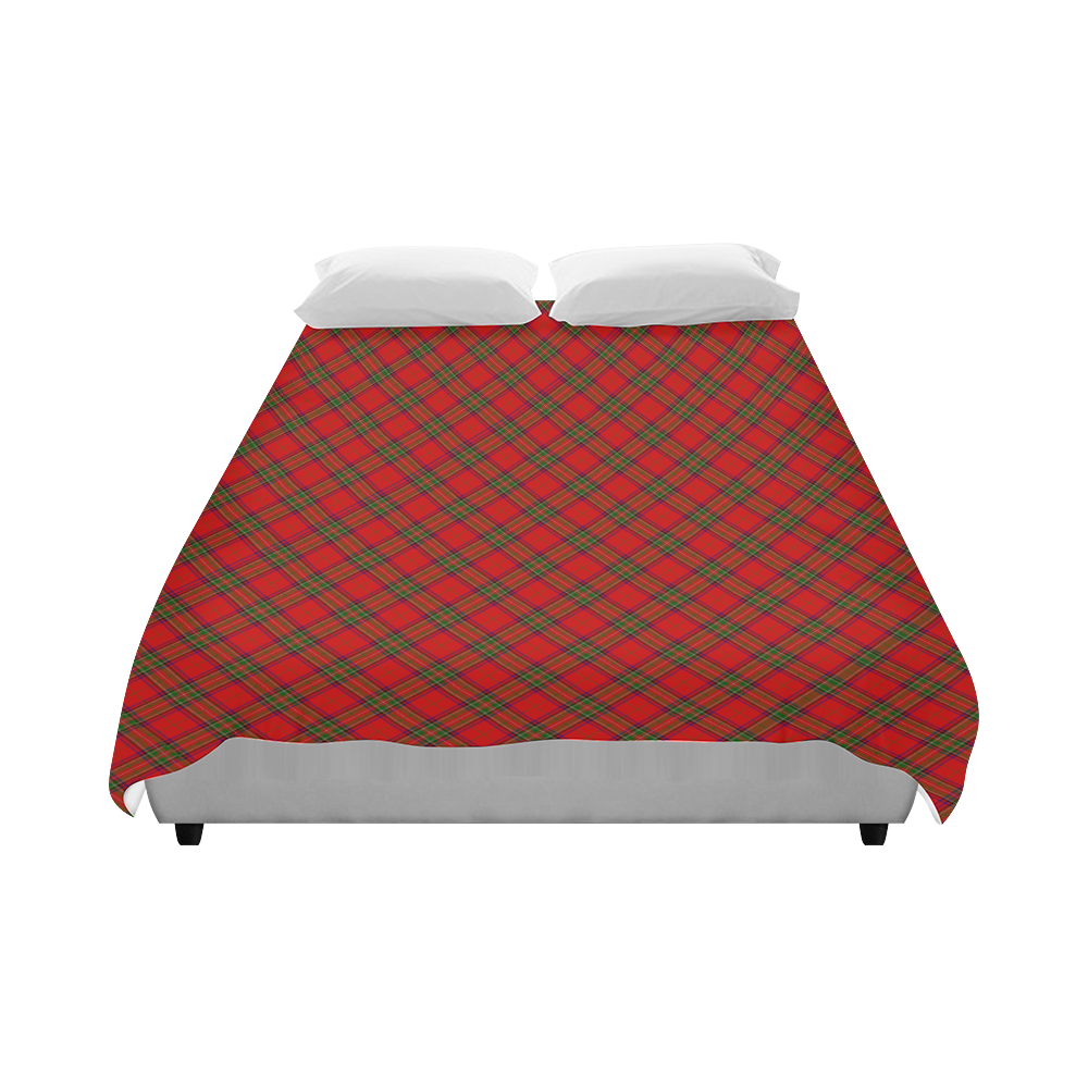 Red Tartan Plaid Pattern Duvet Cover 86"x70" ( All-over-print)