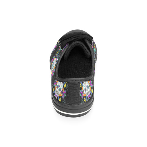 Día De Los Muertos Skulls Ornaments multicolored Men's Classic Canvas Shoes (Model 018)