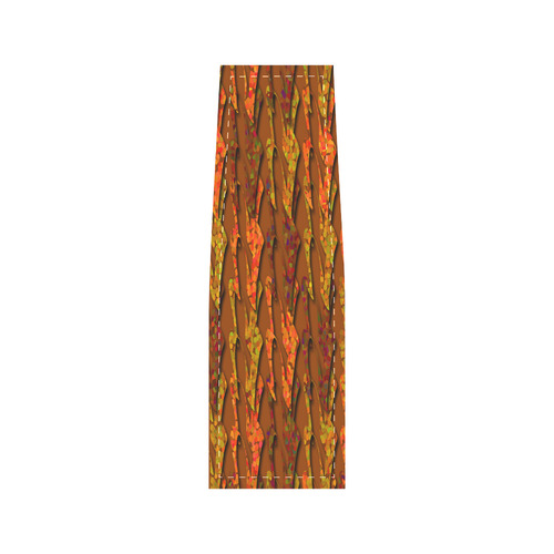 Abstract Strands of Fall Colors - Brown, Orange Saddle Bag/Small (Model 1649) Full Customization