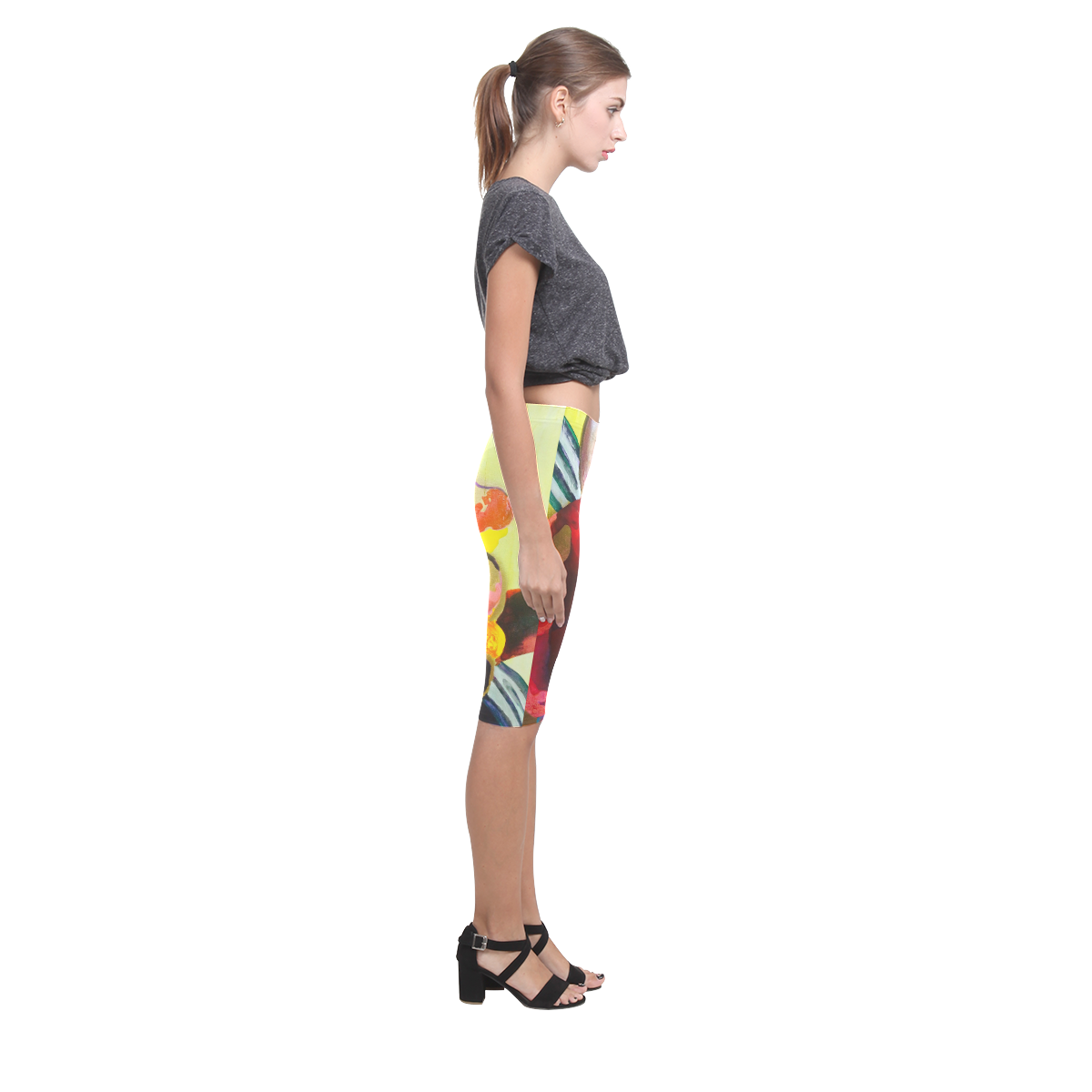 Burn the Flowers for Fuel Hestia Cropped Leggings (Model L03)