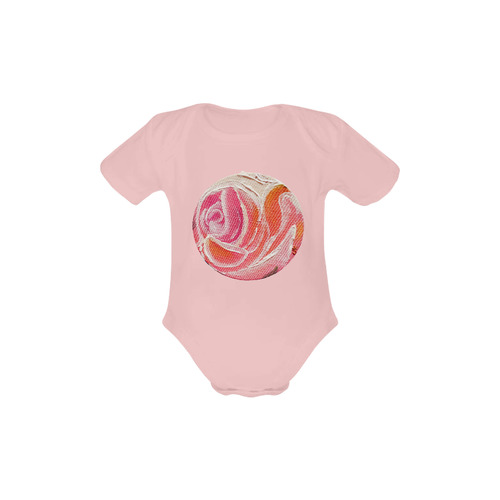 Juicy Sunday Plum Roses Baby Powder Organic Short Sleeve One Piece (Model T28)