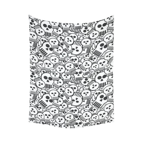 toon skulls Cotton Linen Wall Tapestry 60"x 80"