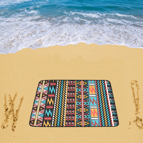 aztec pattern Beach Mat 78"x 60"