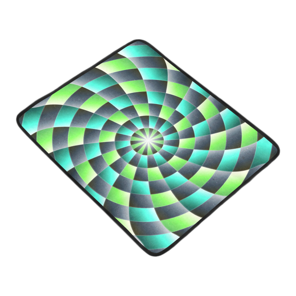 glossy spirals Beach Mat 78"x 60"