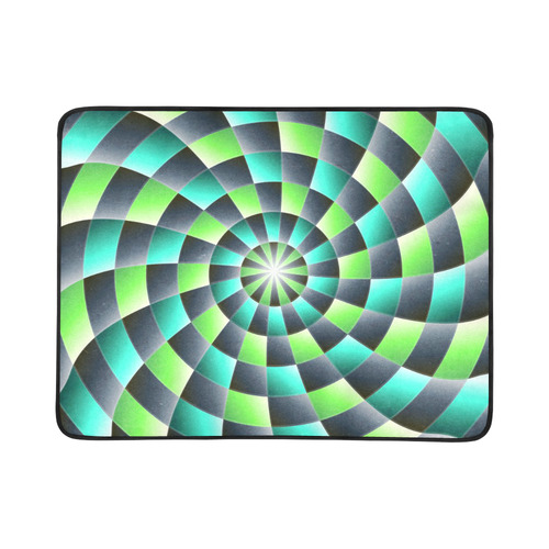 glossy spirals Beach Mat 78"x 60"