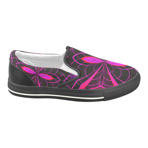 nEON dARK mANTIS Women's Unusual Slip-on Canvas Shoes (Model 019)