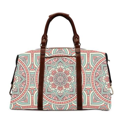 Red Bohemian Mandala Design Classic Travel Bag (Model 1643)