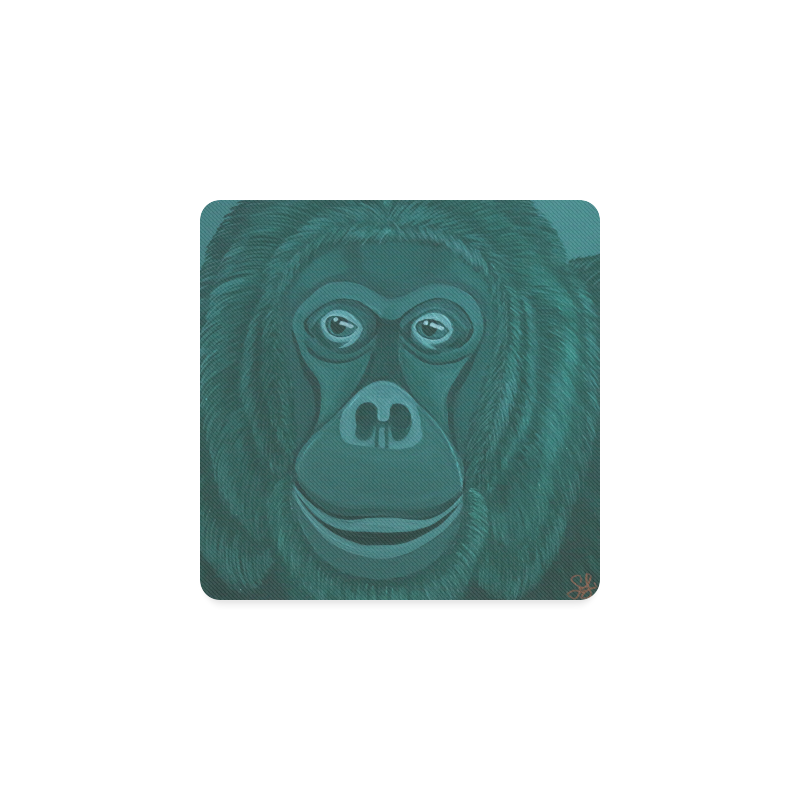 Forest Green Orangutan Square Coaster | ID: D776812