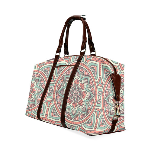 Red Bohemian Mandala Design Classic Travel Bag (Model 1643)