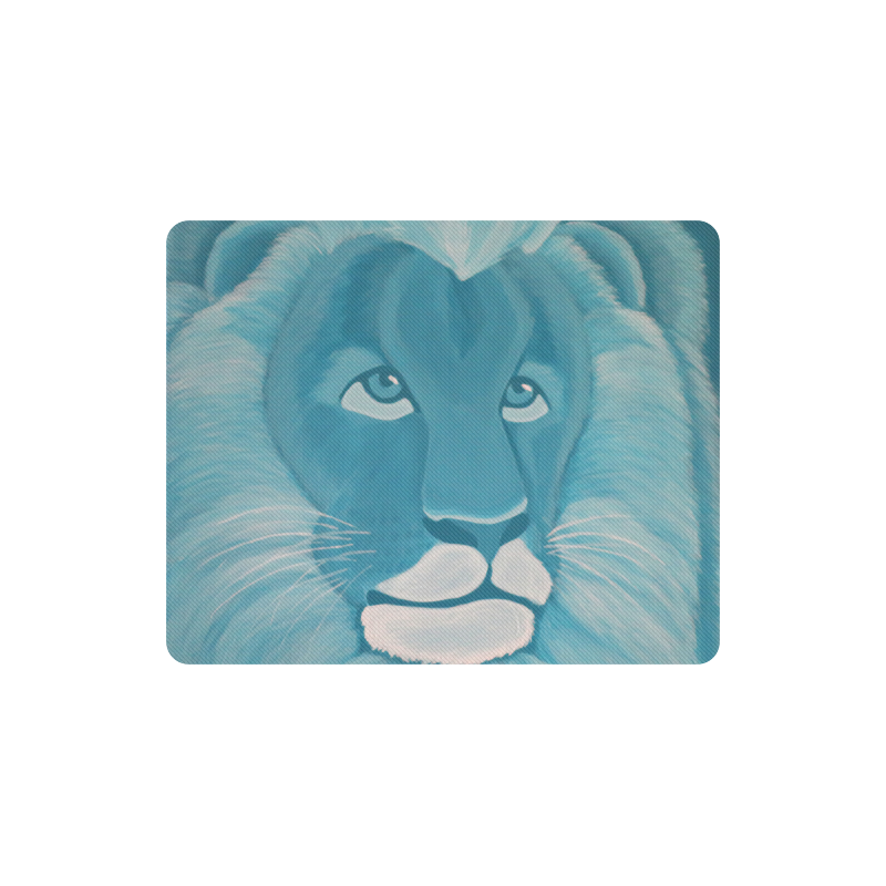 Turquoise Lion Rectangle Mousepad