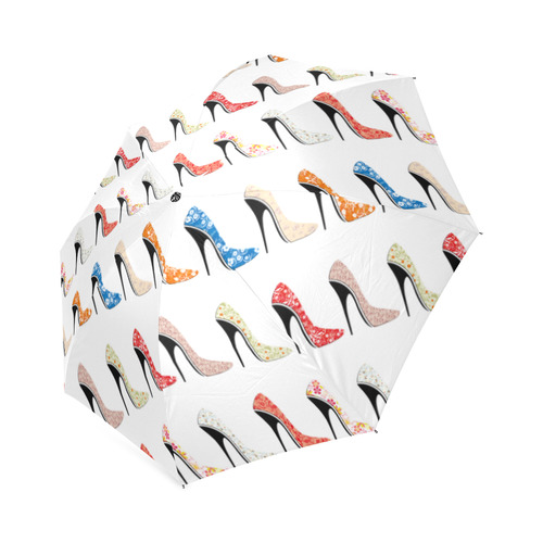 Sexy Flowers High Heels Pattern Foldable Umbrella (Model U01)