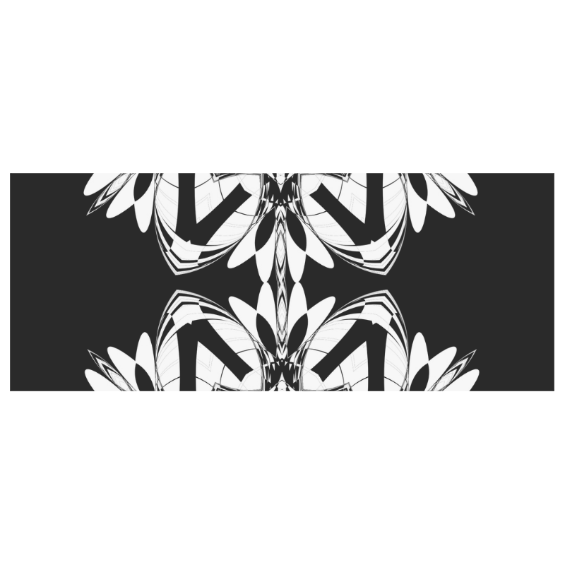 Half black and white Mandala White Mug(11OZ)