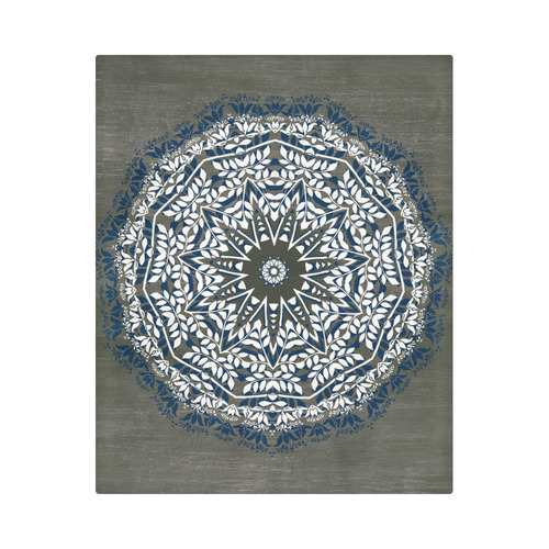 Blue, grey and white mandala Duvet Cover 86"x70" ( All-over-print)