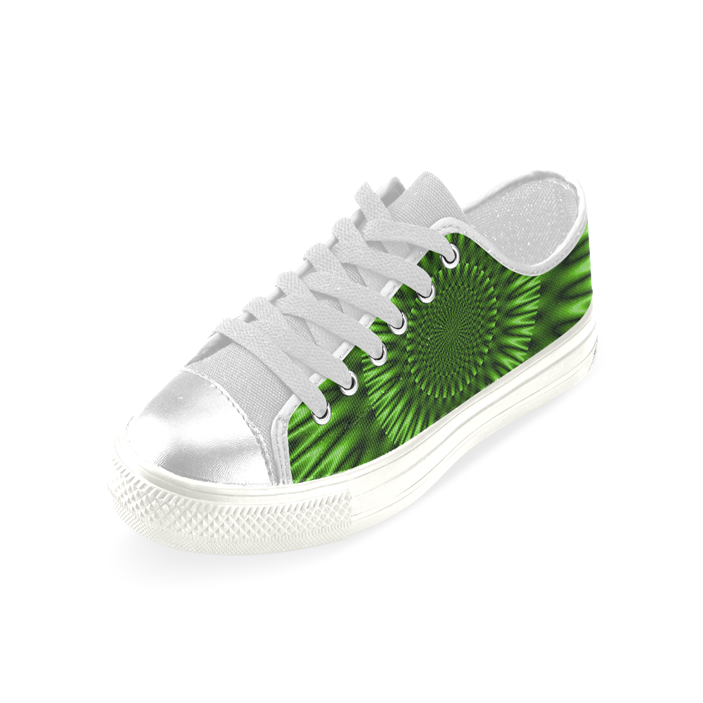 Green Lagoon Women's Classic Canvas Shoes (Model 018)