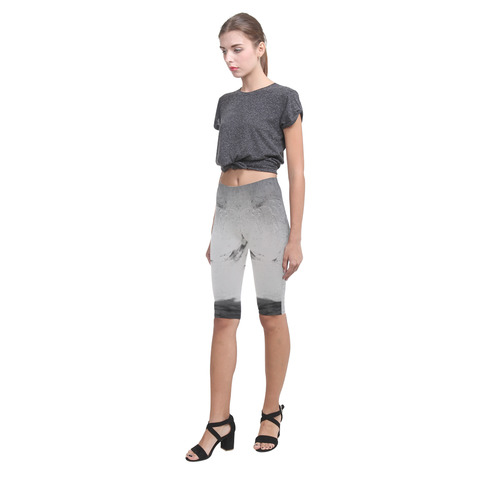 Abstract in Nature ICE Grey Hestia Cropped Leggings (Model L03)