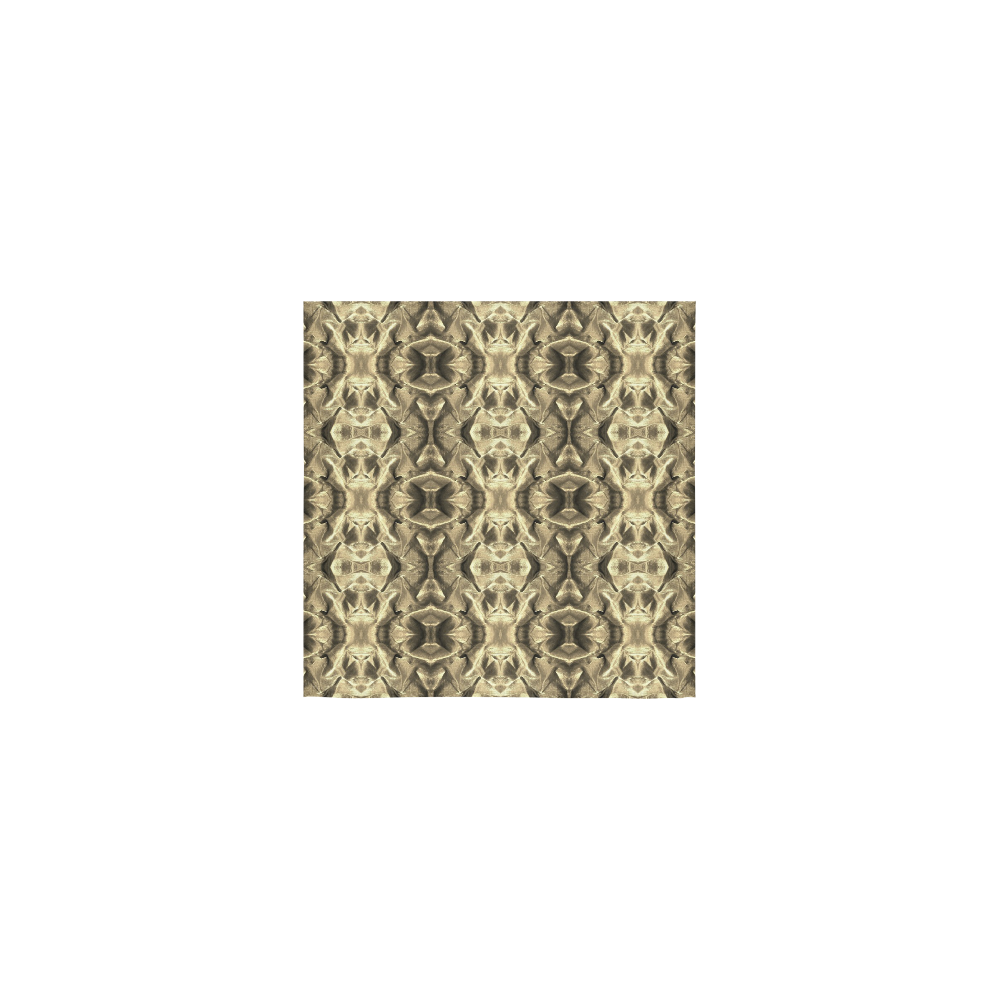 Gold Fabric Pattern Design Square Towel 13“x13”