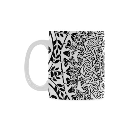 Deep black and white  mandala White Mug(11OZ)