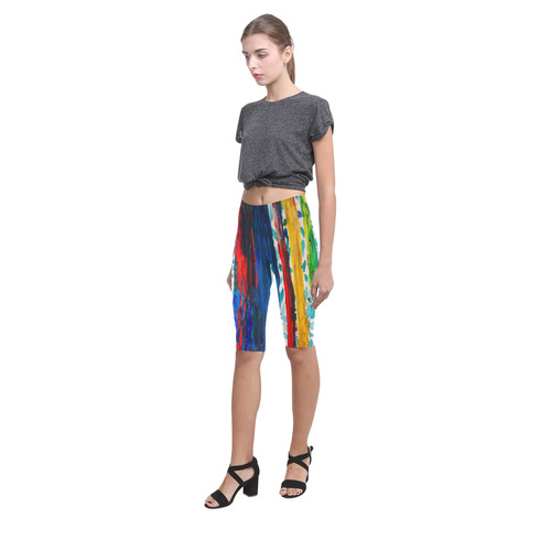 Rainbow Eucalyptus Graffiti artist tree Hestia Cropped Leggings (Model L03)