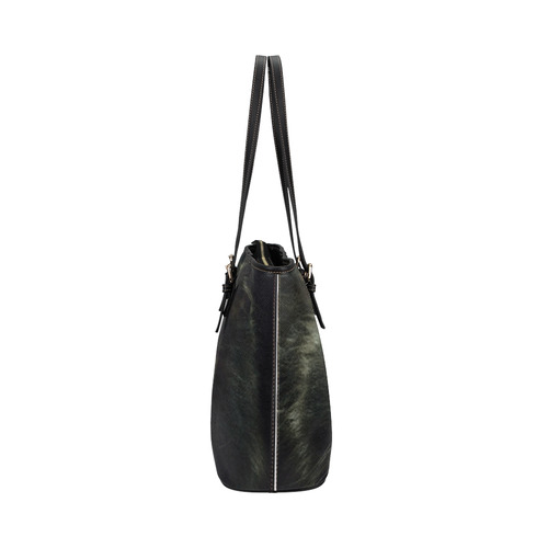 Black Cat Leather Tote Bag/Large (Model 1651)