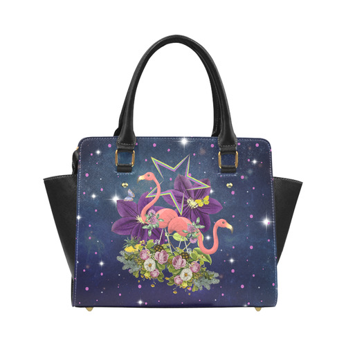 collage_flamingo_gloriasanchez Classic Shoulder Handbag (Model 1653)