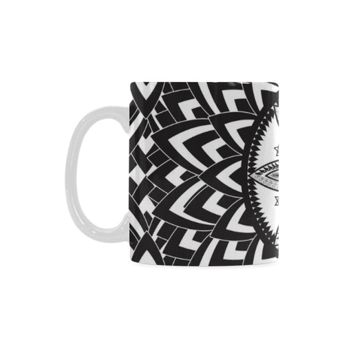Black and white mandala White Mug(11OZ)