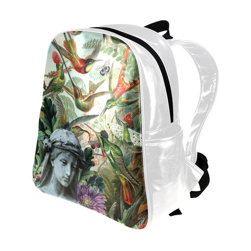 collage_memento mori_gloriasanchez Multi-Pockets Backpack (Model 1636)