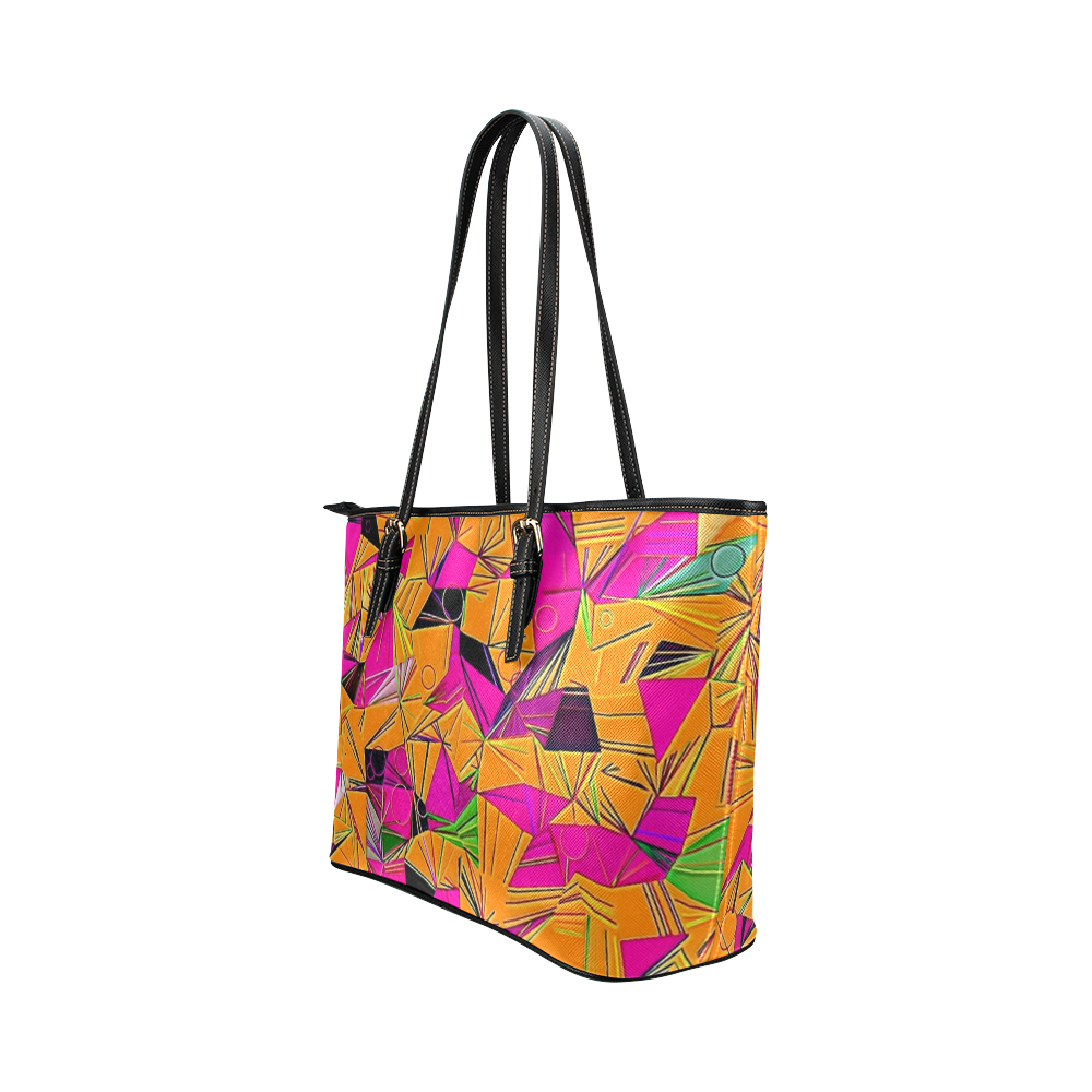 Pattern World by Artdream Leather Tote Bag/Small (Model 1651)
