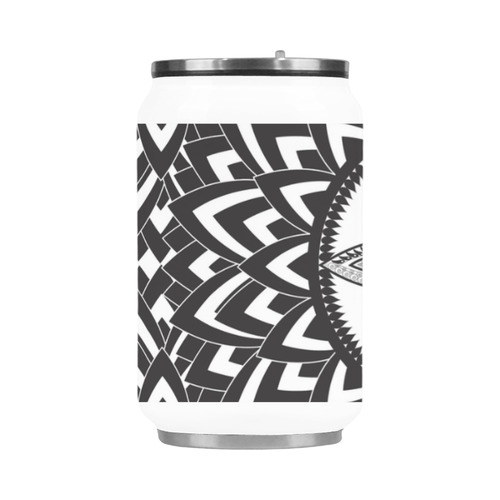 Black and white mandala Stainless Steel Vacuum Mug (10.3OZ)