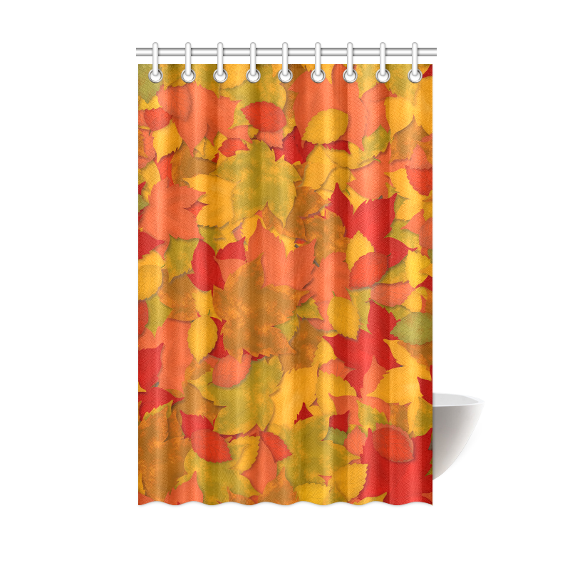Abstract Autumn Leaf Pattern by ArtformDesigns Shower Curtain 48"x72"