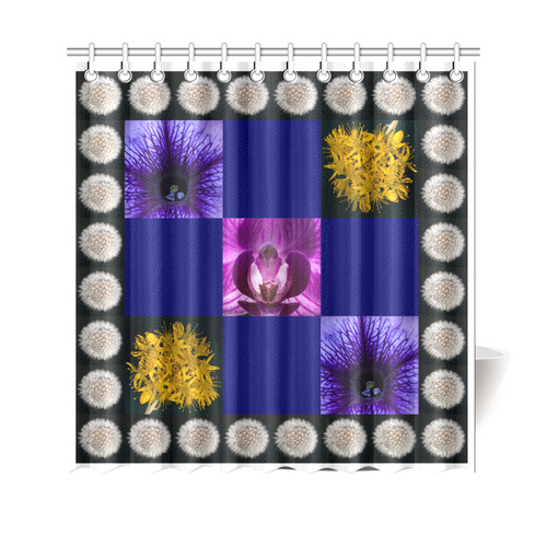 A beautiful multi-floral design Shower Curtain 69"x70"