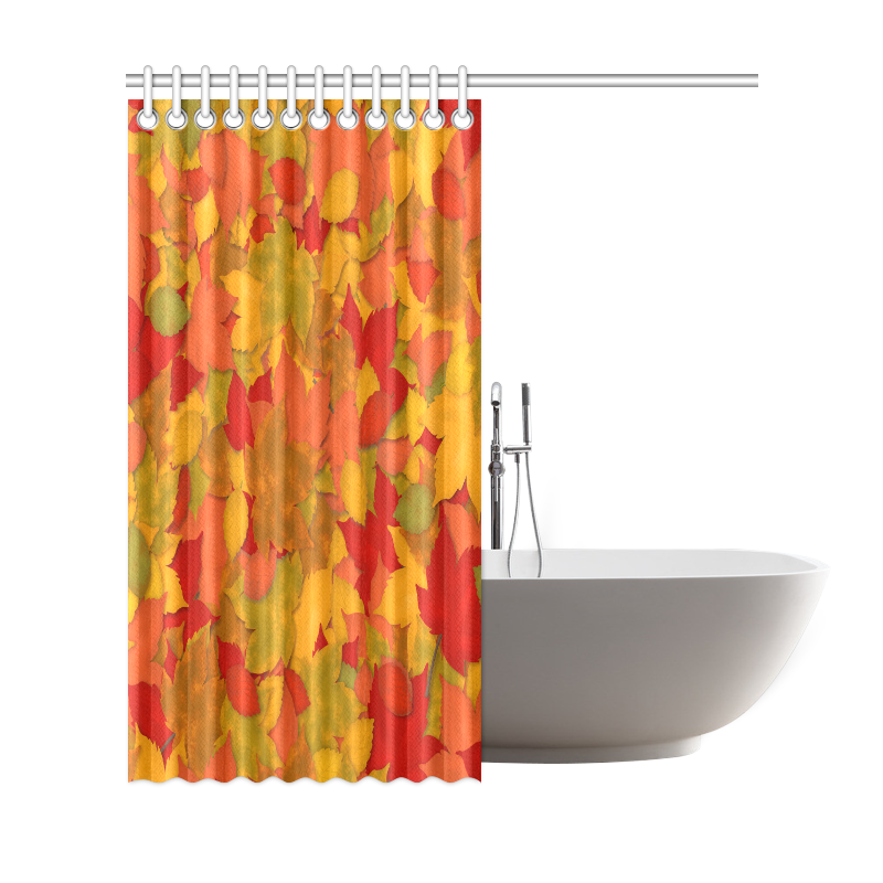 Abstract Autumn Leaf Pattern by ArtformDesigns Shower Curtain 69"x72"