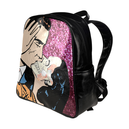 collage_true love_gloria sanchez Multi-Pockets Backpack (Model 1636)