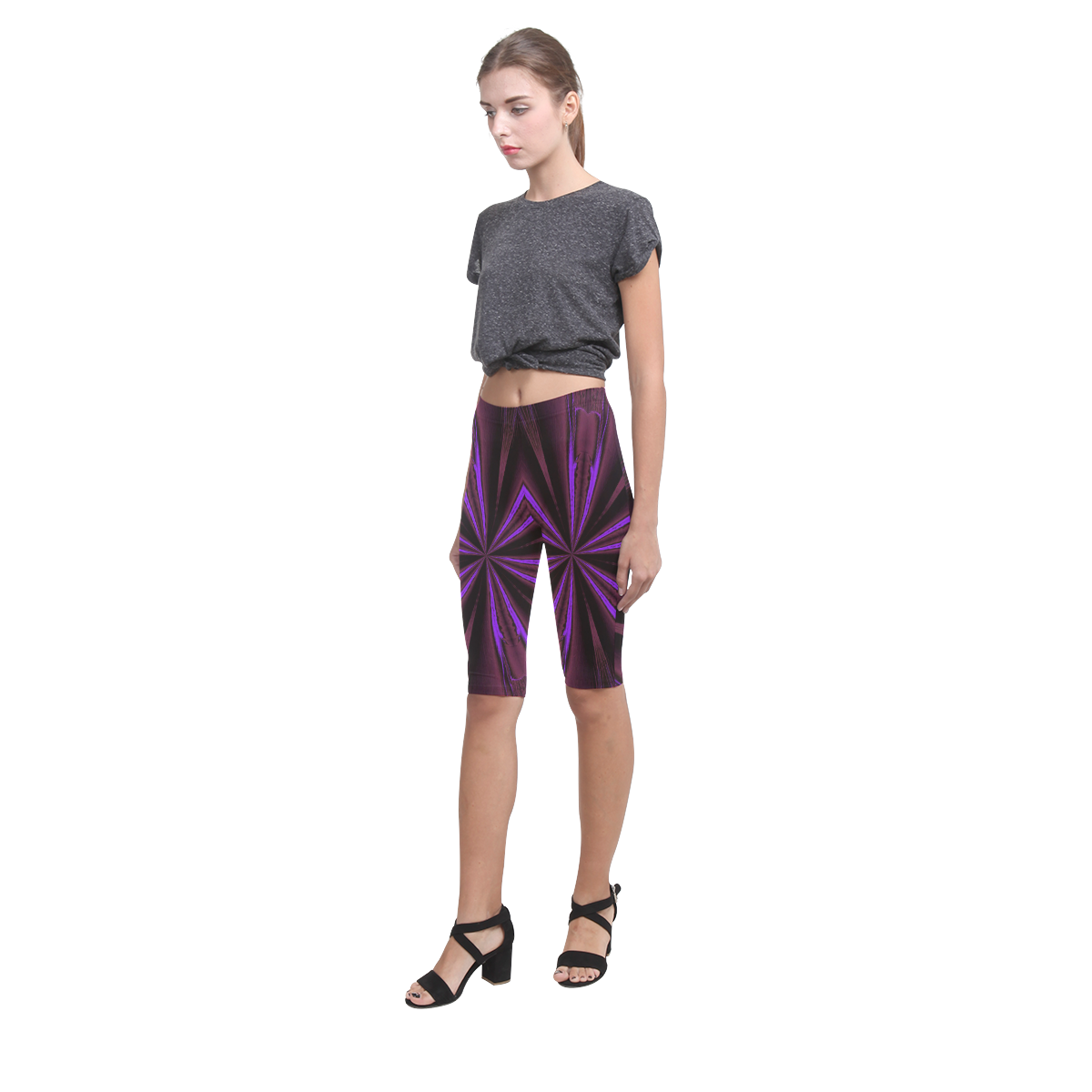 gRAPE rOOT bEER Hestia Cropped Leggings (Model L03)