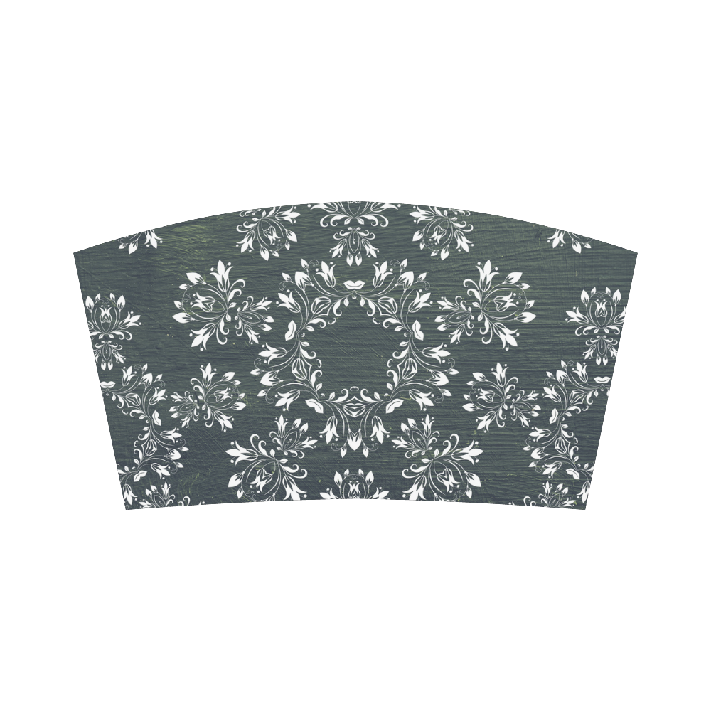 White and gray Flourish ornament mandala design Bandeau Top