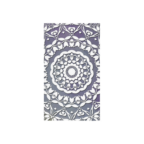 Floral watercolor Violet and white mandala Custom Towel 16"x28"