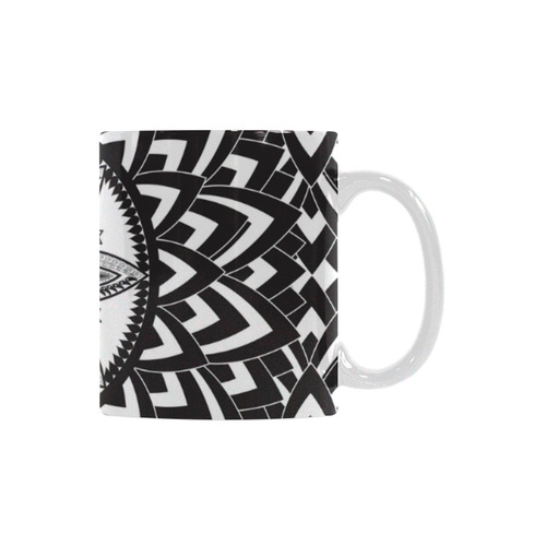 Black and white mandala White Mug(11OZ)