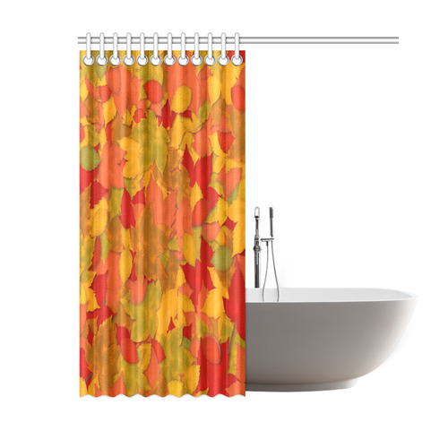 Abstract Autumn Leaf Pattern by ArtformDesigns Shower Curtain 60"x72"